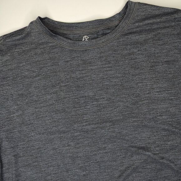 Rhoback Shirt Mens Large Navy Blue Heather Performance Athletic Stretch Golf - Picture 3 of 7